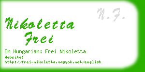 nikoletta frei business card